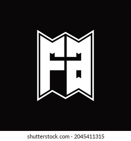 FG Logo monogram with emblem style design template on black background