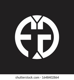FG Logo monogram with piece circle ribbon style