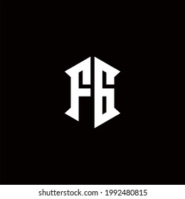 FG Logo monogram with shield shape designs template vector icon modern