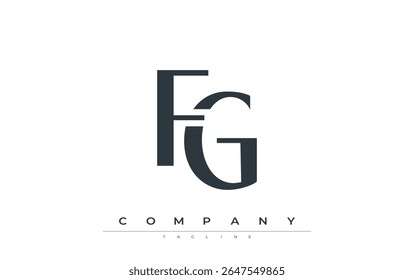 FG Modern Initials Logo Design. Branding logo with stylized initials showcasing bold design and modern aesthetic. Ideal for professional business branding or creative projects focusing on minimalistic