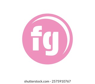 FG sport emblem or team logotype. Ball logo with a combination of Initial letter F and G for balls shop, sports company, training, club badge. Vector illustration.