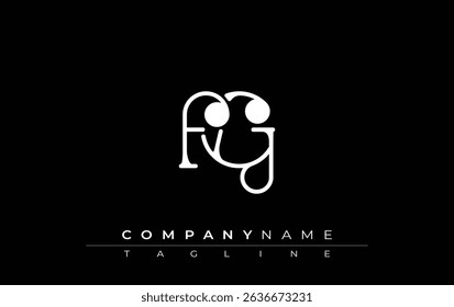 FG Typography Logo Design. Stylish monogram design depiction featuring the letters F and G combined in an artistic signature style, delivering a unique and creative visual representation.