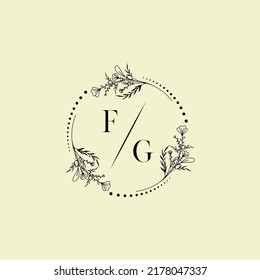 FG wedding initial logo letters in high quality professional design that will print well across any print media
