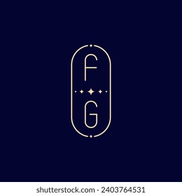 FG wedding lie monogram with high quality professional design that will print well across any print media