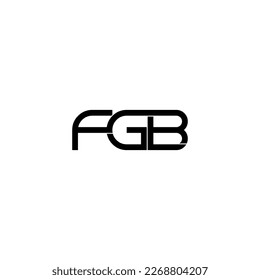 diseño del logotipo del monograma de la letra inicial fgb