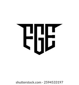 FGE letter logo design with white background in illustrator, vector logo modern alphabet font overlap style, calligraphy designs for logo, Poster, Invitation, etc.