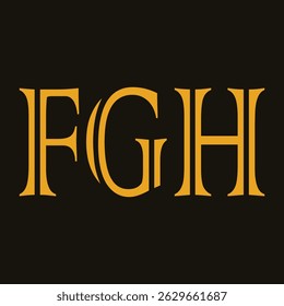 FGH Letter Initial Logo Design Template Vector Illustration
