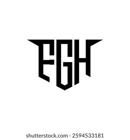 FGH letter logo design with white background in illustrator, vector logo modern alphabet font overlap style, calligraphy designs for logo, Poster, Invitation, etc.