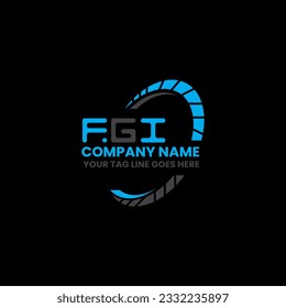 Logo de la carta FGI diseño creativo con gráfico vectorial, logotipo FGI simple y moderno. Diseño de alfabeto lujoso de la IGF  