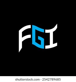 Diseño del logotipo de FGI, logotipo simple y moderno de FGI. Diseño de alfabeto de lujo FGI  