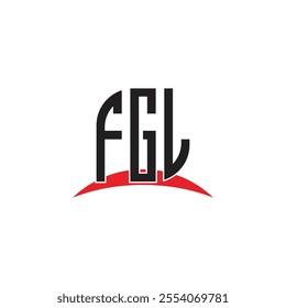 FGL letter logo design with white background in illustrator, vector logo modern alphabet font