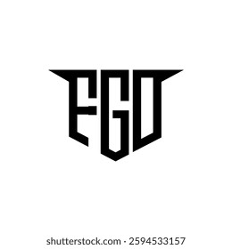 FGO letter logo design with white background in illustrator, vector logo modern alphabet font overlap style, calligraphy designs for logo, Poster, Invitation, etc.