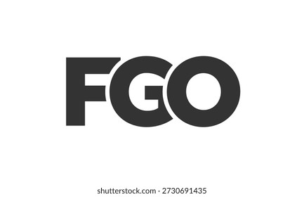 FGO logo design template with strong and modern bold text. Initial based vector logotype featuring simple and minimal typography. Trendy company identity ideal for businesses brand presence.
