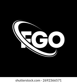Logo de FGO. Carta FGO. Diseño del logotipo de la letra de FGO. Logotipo de FGO inicial enlazado con el círculo y el logotipo del monograma en mayúscula. Tipografía FGO para tecnología, negocio y marca inmobiliaria.