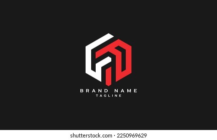 FGP, FGD, Abstract initial monogram letter alphabet logo design