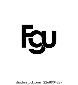 fgu initial letter monogram logo design