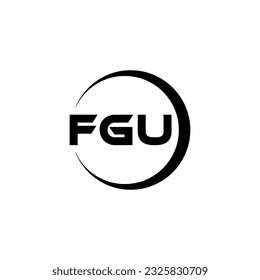 FGU letter logo design in illustration. Vector logo, calligraphy designs for logo, Poster, Invitation, etc.