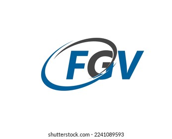 Carta FGV diseño creativo elegante del logo de swoosh