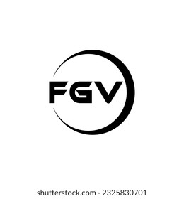 FGV letter logo design in illustration. Vector logo, calligraphy designs for logo, Poster, Invitation, etc.