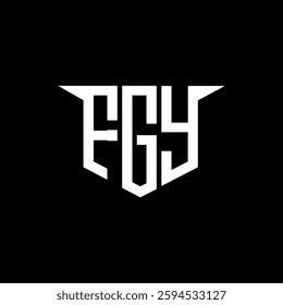 FGY letter logo design with white background in illustrator, vector logo modern alphabet font overlap style, calligraphy designs for logo, Poster, Invitation, etc.
