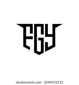 FGY letter logo design with white background in illustrator, vector logo modern alphabet font overlap style, calligraphy designs for logo, Poster, Invitation, etc.
