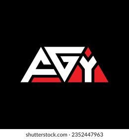 FGY triangle letter logo design with triangle shape. FGY triangle logo design monogram. FGY triangle vector logo template with red color. FGY triangular logo Simple, Elegant, and Luxurious design.