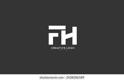 FH Abstract initial monogram letter alphabet logo design