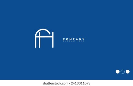 Letras alfabéticas de FH Iniciales Logotipo Monograma HF, F y H