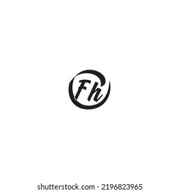 El concepto de pincel FH en un diseño profesional de alta calidad que se imprimirá bien en cualquier medio de impresión