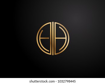 FH circle shape gold color design