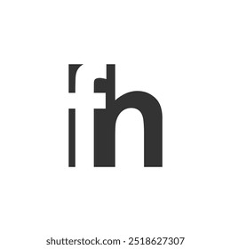 FH creative geometric initial based modern and minimal logo. Letter f h trendy fonts. Universal professional elegant techno vector design.