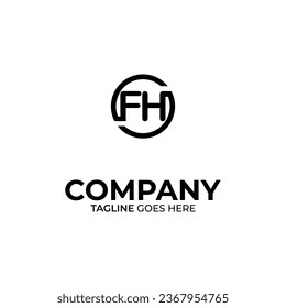 FH creative modern letters logo design template