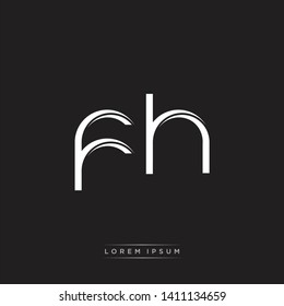 fh f h logo Initial Letter Split Lowercase