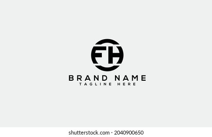 FH f h moderna letra del alfabeto creativo plantilla de icono 