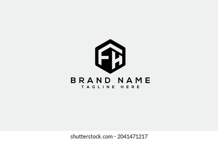 FH f h moderna letra del alfabeto creativo plantilla de icono 