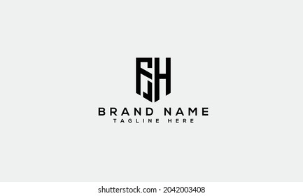 FH f h moderna letra del alfabeto creativo plantilla de icono 