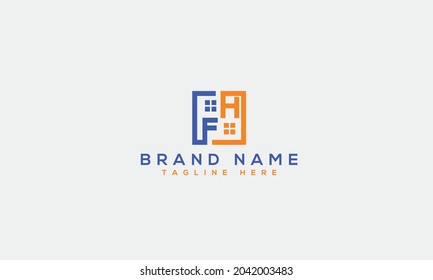 FH f h modern creative alphabet letter logo icon template 