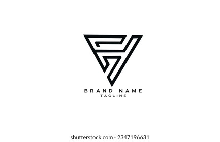 FH, HF, Abstract initial monogram letter alphabet logo design