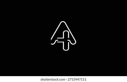 MONOGRAMA DEL LOGOTIPO DE LA LETRA ABSTRACTAS DE FH, HF