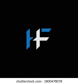 FH or HF abstract outstanding professional business awesome artistic branding company different colors illustration logo