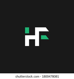FH or HF abstract outstanding professional business awesome artistic branding company different colors illustration logo