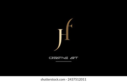 FH, HF, F, H letras abstractas logo monograma