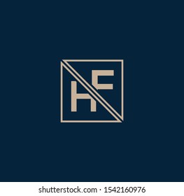 FH or HF font designs for logo and icons