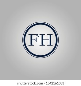 FH or HF font designs for logo and icons