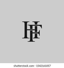 FH or HF font designs for logo and icons