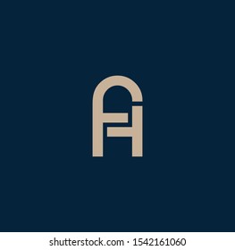 FH or HF font designs for logo and icons