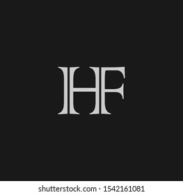 FH or HF font designs for logo and icons