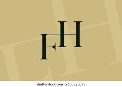 FH or HF letter logo icon design. Classic style luxury initials monogram.