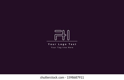 FH or HF letter logo. Unique attractive creative modern initial FH HF F H initial based letter icon logo