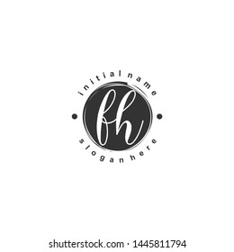 FH Initial beauty monogram logo vector